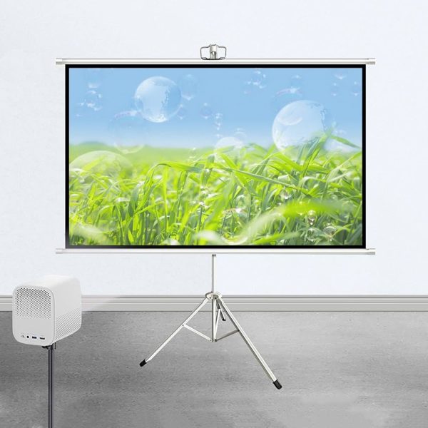 Outdoor Projector Screen with Stand - 120 inch Portable Projector Screens Indoor Outdoor Projector Screen 16:9 4K HD Outdoor Movie Screen with Carry Bag,Enioy Home Theater Projection Screen.