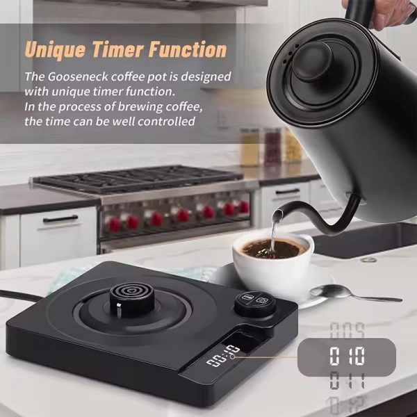 Gooseneck Electric Kettle, Craft Coffee Maker, Temperature Control Pot, Coffee and Tea Kettle, Easy