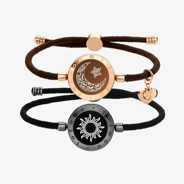 2Pcs Touch Bracelets Fashionable BT Pairing Long Distance Relationship Gift for Girlfriend Anniversary Valentines Day Birthday