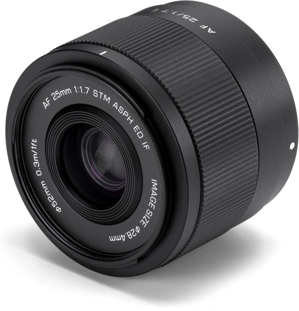 VILTROX 25mm f/1.7 F1.7 Auto Focus Large Aperture APS-C Lens Pocket Dispo FE Lens Compatible with Sony E-Mount Cameras A6400 A6500 A6600 A6700 ZV-E10 A7C A7RII A7SII A7II A7RIII A9 A1 ZVE1 A7CR