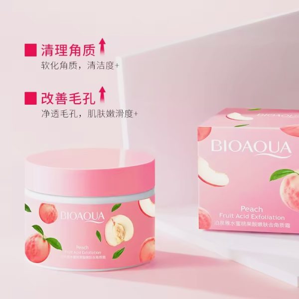 BIOAQUA Peach Extract Fruit Acid Scrub Gentle Moisturizing Hydrating Facial Skin Care Facial Scrub