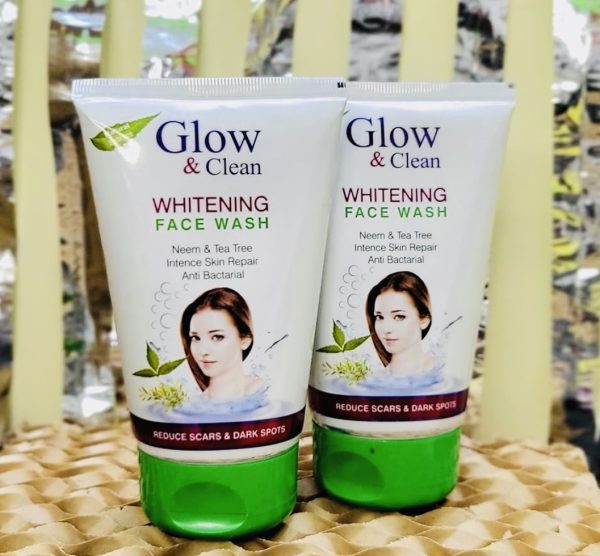 Glow & Clean Whitening Face Wash with Neem & Tea Tree, Reduces Scars & Dark Spots, 2 Pack