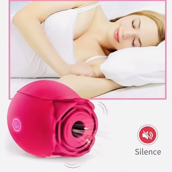 Rose Shape Vaginal Sucking Vibrator, Intimate Nipple Sucker, Oral Licking, Clitoris Stimulation, Powerful Sex Toys for Women