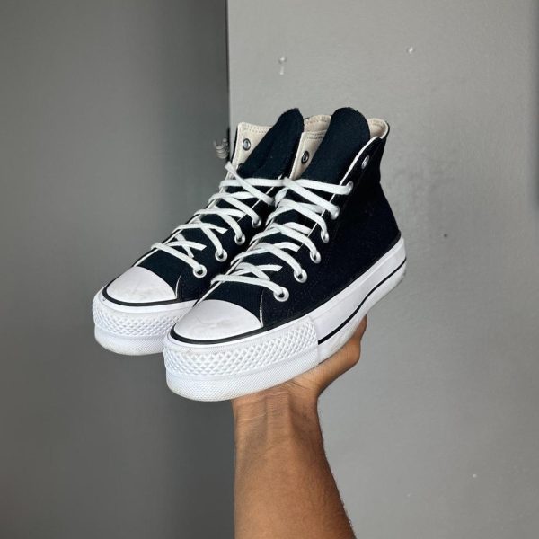 Converse Women's Black and Navy Trainers Size US 7.5