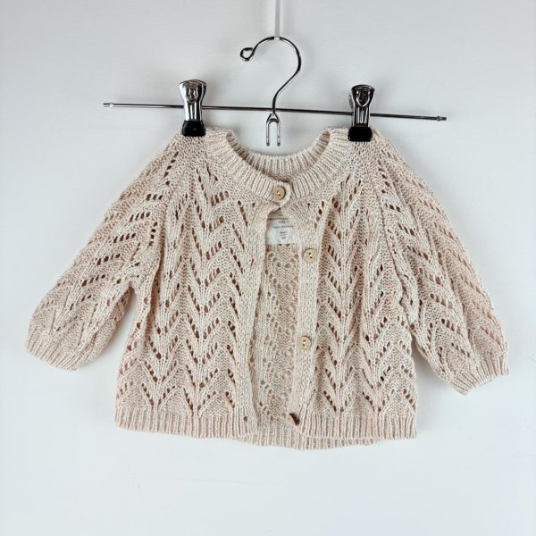 Girls' Cream and Pink Cardigan Size 6-9 months